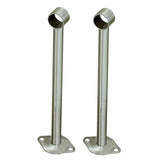 9x2x Stainless Steel Wardrobe Pipe Lever Bracket Closet Rod Holder 300mm