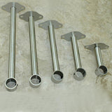 9x2x Stainless Steel Wardrobe Pipe Lever Bracket Closet Rod Holder 300mm