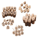 Maxbell 10 Pcs Wooden Slices Hanging Cricle Ornaments From 1 To 10 Numbers Smoothly Surface Safe To Use - Aladdin Shoppers