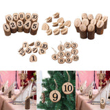 Maxbell 10 Pcs Wooden Slices Hanging Cricle Ornaments From 1 To 10 Numbers Smoothly Surface Safe To Use - Aladdin Shoppers