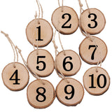 Maxbell 10 Pcs Wooden Slices Hanging Cricle Ornaments From 1 To 10 Numbers Smoothly Surface Safe To Use - Aladdin Shoppers