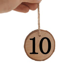 Maxbell 10 Pcs Wooden Slices Hanging Cricle Ornaments From 1 To 10 Numbers Smoothly Surface Safe To Use - Aladdin Shoppers