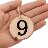 Maxbell 10 Pcs Wooden Slices Hanging Cricle Ornaments From 1 To 10 Numbers Smoothly Surface Safe To Use - Aladdin Shoppers