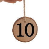 Maxbell 10 Pcs Wooden Slices Hanging Cricle Ornaments From 1 To 10 Numbers Smoothly Surface Safe To Use - Aladdin Shoppers