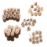 Maxbell 10 Pcs Wooden Slices Hanging Cricle Ornaments From 1 To 10 Numbers Smoothly Surface Safe To Use - Aladdin Shoppers