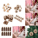 Maxbell 10 Pcs Wooden Slices Hanging Cricle Ornaments From 1 To 10 Numbers Smoothly Surface Safe To Use - Aladdin Shoppers