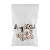 Maxbell 10 Pcs Wooden Slices Hanging Cricle Ornaments From 1 To 10 Numbers Smoothly Surface Safe To Use - Aladdin Shoppers