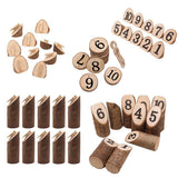 Maxbell 10 Pcs Wooden Slices Hanging Cricle Ornaments From 1 To 10 Numbers Smoothly Surface Safe To Use - Aladdin Shoppers