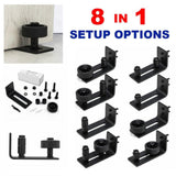 Barn Door Floor Guide Roller Wall Mount Adjustable Channel Stay Roller 8 Different Setups for Sliding Barn Doors - Aladdin Shoppers