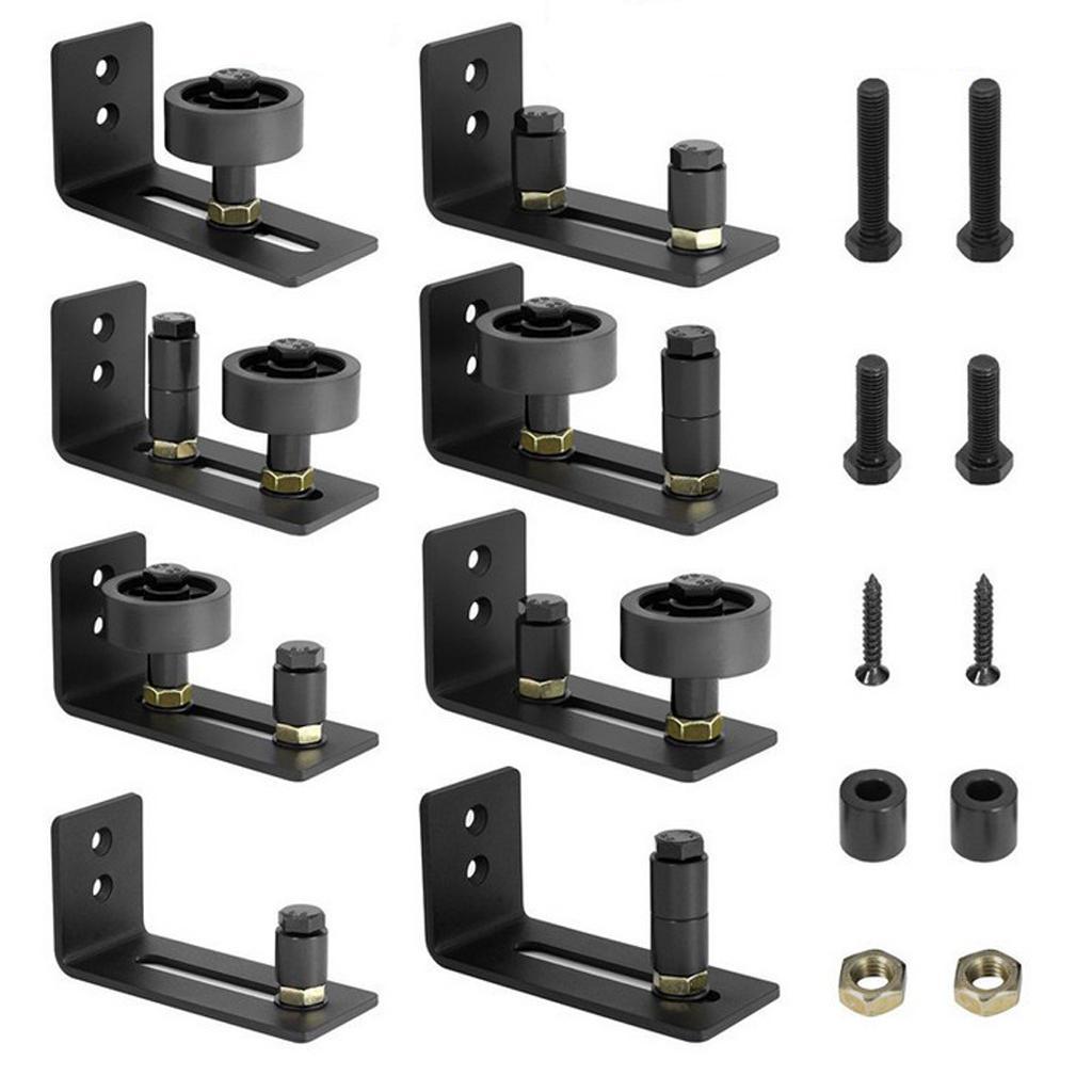 Maxbell Maxbell Barn Door Floor Guide Roller Wall Mount Adjustable Channel Stay Roller 8 Different Setups for Sliding Barn Doors