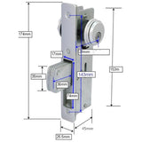 Home Security Store Front Door Mortise DeadBolt Lock with Alloy Cylinder and 3 Keys - Aladdin Shoppers