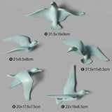 Resin 3D Handmade Flying Seagull Bird Crafts Wall Art Hanging Decor Green A