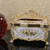 2Pcs European Style Acrylic Tissue Refill Holder Luxury Napkin Box Cover