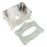 2Pcs Silver White &Green Acrylic Tissue Holder Luxury Napkin Box Cover