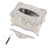 2Pcs Silver White &Green Acrylic Tissue Holder Luxury Napkin Box Cover