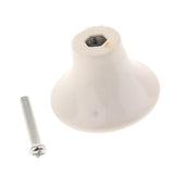 10Pcs Round Black and White Ceramic Cabinet Knobs for Home Feruniture