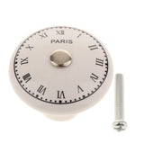 10Pcs Round Black and White Ceramic Cabinet Knobs for Home Feruniture