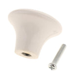 10Pcs Round Black and White Ceramic Cabinet Knobs for Home Feruniture