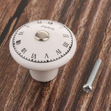 10Pcs Round Black and White Ceramic Cabinet Knobs for Home Feruniture