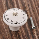 10Pcs Round Black and White Ceramic Cabinet Knobs for Home Feruniture