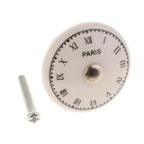 10Pcs Round Black and White Ceramic Cabinet Knobs for Home Feruniture