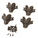 4Pcs Jewelry Box Gift Wine Case Book Scrapbook Album Corner Protector Bronze