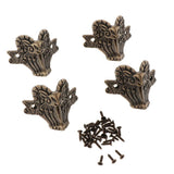 4Pcs Jewelry Box Gift Wine Case Book Scrapbook Album Corner Protector Bronze
