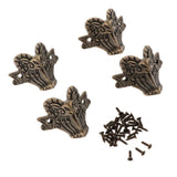 4Pcs Jewelry Box Gift Wine Case Book Scrapbook Album Corner Protector Bronze