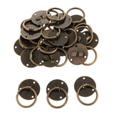 20pcs Antique Pull Handle Knobs Cupboard Drawer Pull Ring Handle Knob Brass Material