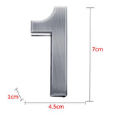 Maxbell 3 Pieces Plastic Self-Adhesive Door Number Sign Sticky Numeric Digit