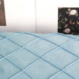 Soft Velvet Soild Decorative Square Throw Pillow Covers Light Blue-45x45cm