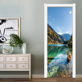 2pcs/set 3D Self Adhesive Door Wall Mural Sticker Mural Decal 77x200cm B