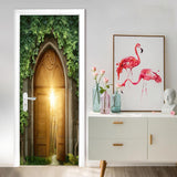 3D door sticker removable wall sticker wallpaper door mural 90 x 200cm Pattern G