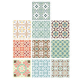 10Pcs 20cm Self Adhesive Square Wall Mosaic Tile Vinyl Brick Sticker Films Type B