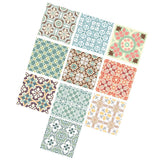 10Pcs 20cm Self Adhesive Square Wall Mosaic Tile Vinyl Brick Sticker Films Type B