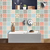10Pcs 20cm Self Adhesive Square Wall Mosaic Tile Vinyl Brick Sticker Films Type B