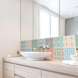 10Pcs 20cm Self Adhesive Square Wall Mosaic Tile Vinyl Brick Sticker Films Type B