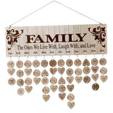Maxbell 2xFamily Birthday Board DIY Hanging Wooden Birthday Reminder Calendar