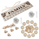 Maxbell 5pcs Family Birthday Board DIY Hanging Wooden Birthday Reminder Calendar
