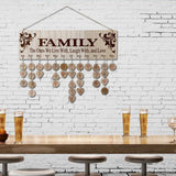 Maxbell 2xFamily Birthday Board DIY Hanging Wooden Birthday Reminder Calendar