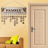 Maxbell 2xFamily Birthday Board DIY Hanging Wooden Birthday Reminder Calendar