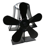 Maxbell 5-blade Heat Powered Stove Fan for Wood/Log Burner/Fireplace