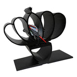 Maxbell Mini Fan Heat Powered Stove Fan for Wood/Log Burner