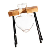 Maxbell 1/2/3 Bottle Test Tube Flower Vase ChairWooden Stand for Hydroponic Plant