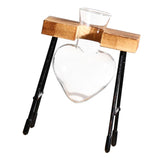 Maxbell 1/2/3 Bottle Test Tube Flower Vase ChairWooden Stand for Hydroponic Plant