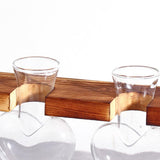 Maxbell 1/2/3 Bottle Test Tube Flower Vase ChairWooden Stand for Hydroponic Plant