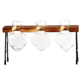 Maxbell 1/2/3 Bottle Test Tube Flower Vase ChairWooden Stand for Hydroponic Plant