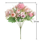 Maxbell 7 Bunches of Artifical Bracketplant Hanging Garland Art  Light Pink 2x