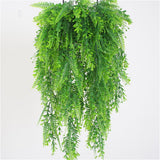 Maxbell 2xArtificial Wall Hanging Plant Plastic Greenery Vine Greenery Bunch