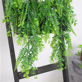 Maxbell 2xArtificial Wall Hanging Plant Plastic Greenery Vine Greenery Bunch